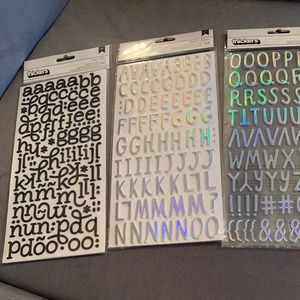 ❤️ 🔤Thickers Black Éclair Alphabet Foam  & Silver Surprise Foil Foam Stickers